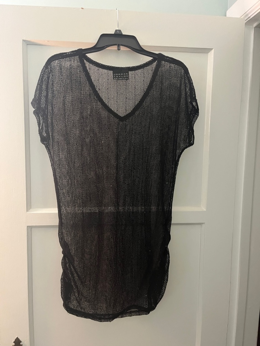 Jordan Taylor Black Mesh Swim Coverup